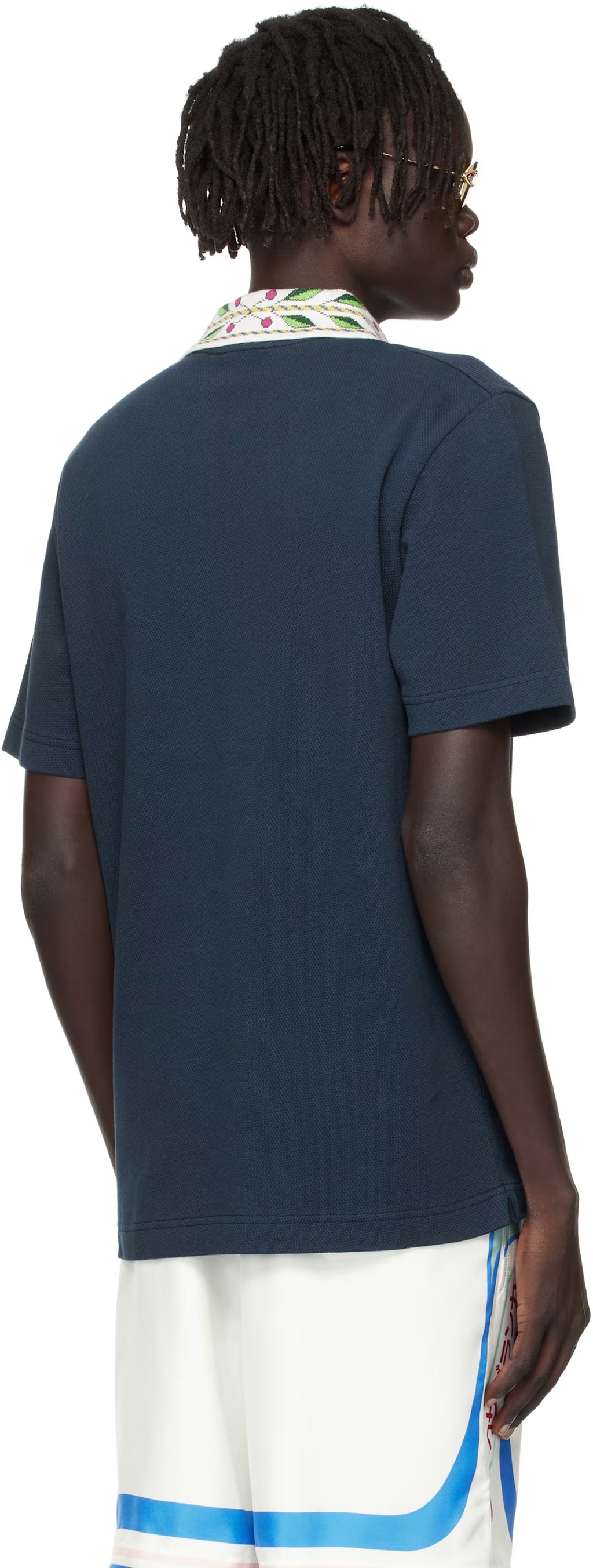 Navy Classic Laurel Pique Polo