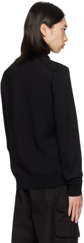 Dolce&Gabbana Black Logo Plaque Turtleneck