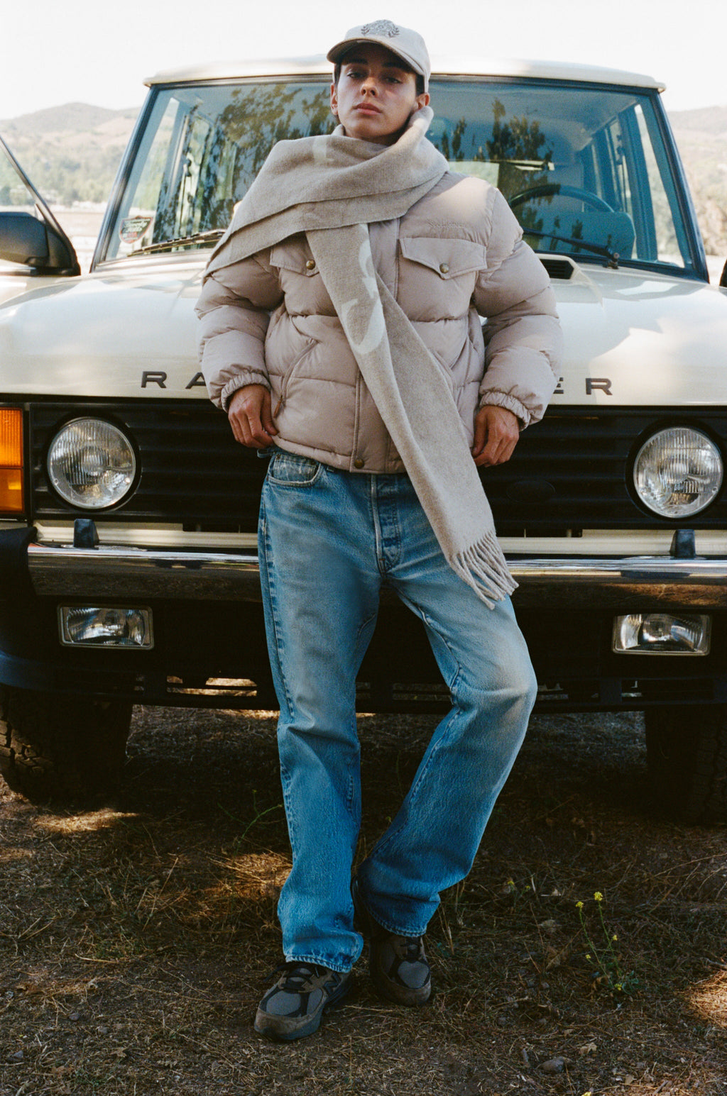 Big Serif Scarf - Ecru