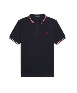 Fred Perry Striped Trim Cotton Polo Shirt