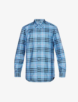 BURBERRY Caxbridge Check-Patterned Regular-Fit Cotton-Poplin Shirt