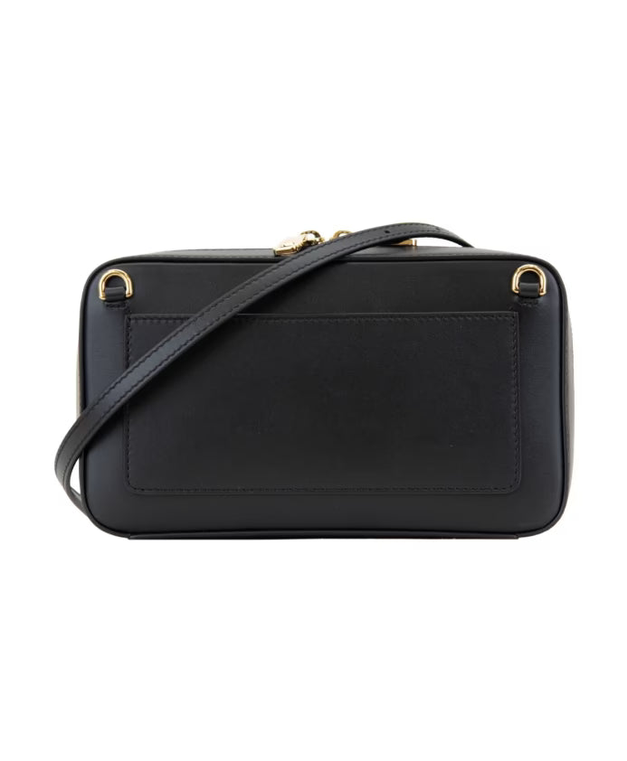 Leather Shoulder Bag with Zipper Closure