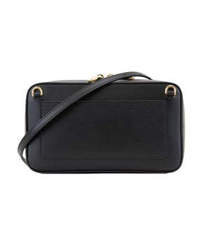 Leather Shoulder Bag with Zipper Closure