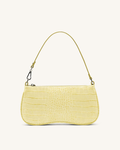 Eva Shoulder Handbag - Blue Denim Weave