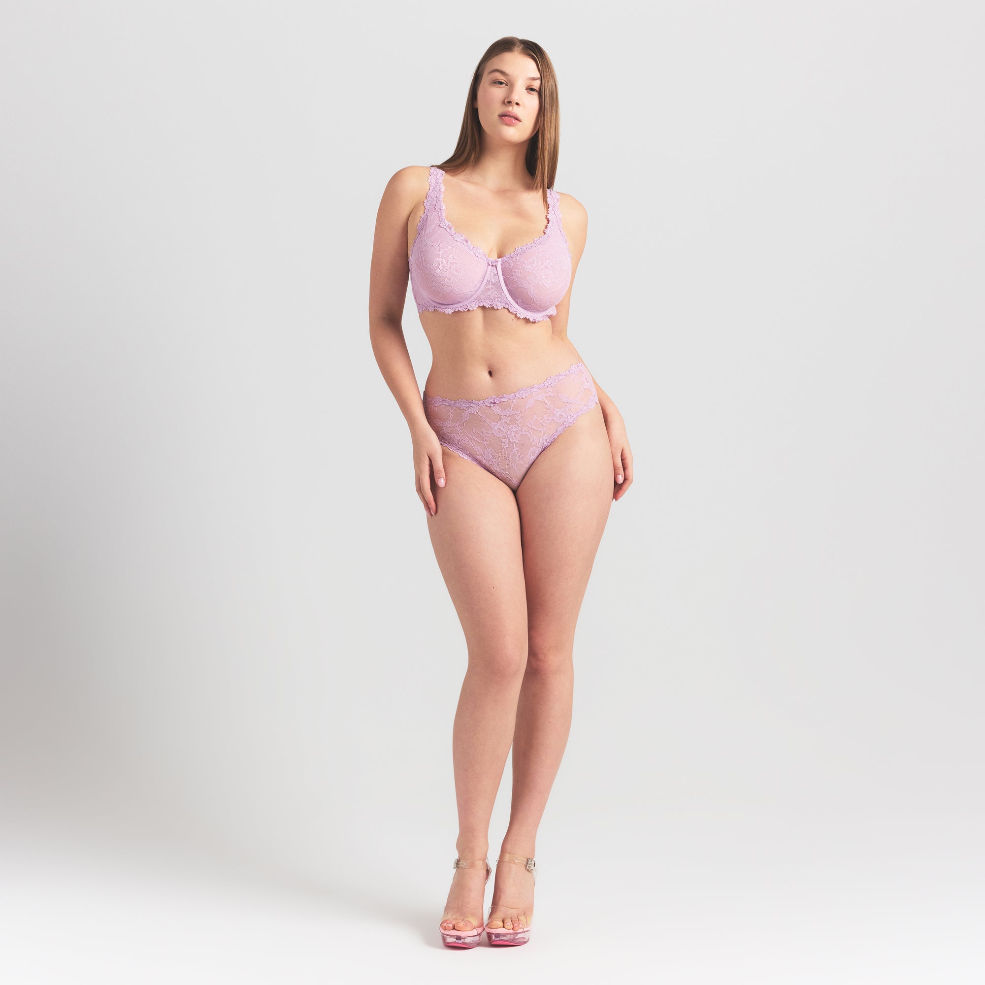 Stretch Lace Unlined Full Coverage Bra