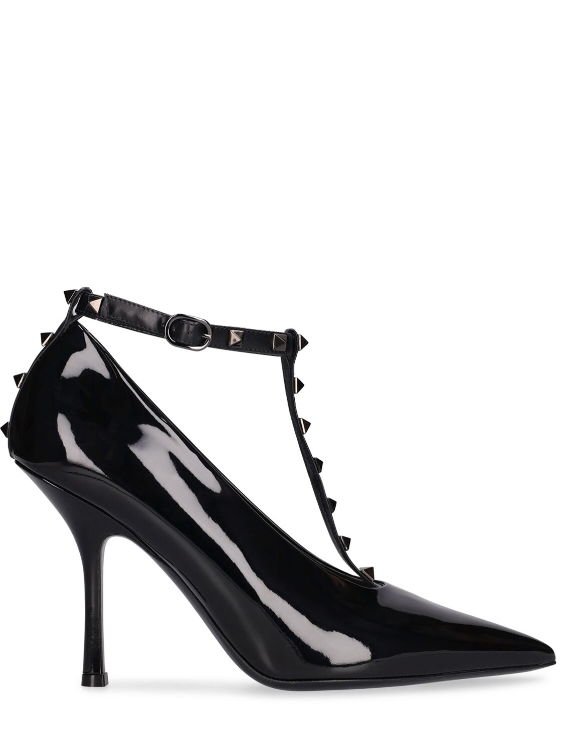 Valentino Garavani 100mm Rockstud patent leather pumps