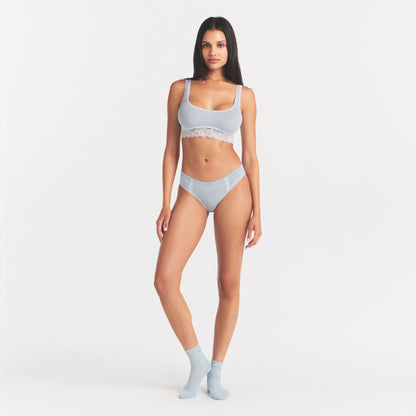 Lightweight Cotton Lace Scoop Bralette