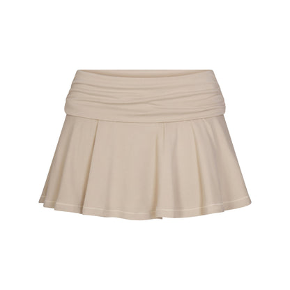 Cotton Jersey Foldover Mini Skort