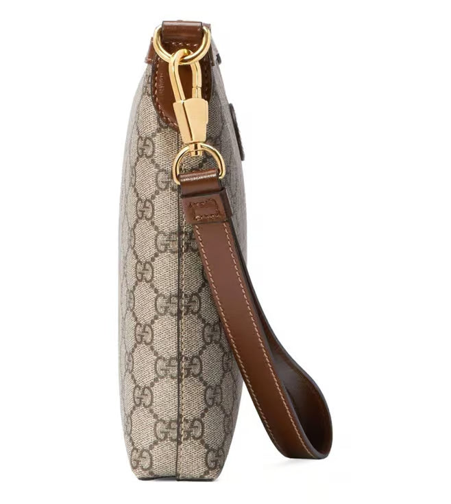 Gucci Beige Gg Canvas Wristlet