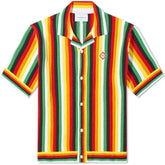 Casablanca Striped Towelling Short Sleeve Shirt