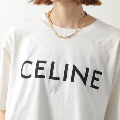 CELINE T-shirt Short Sleeve Cropped Length