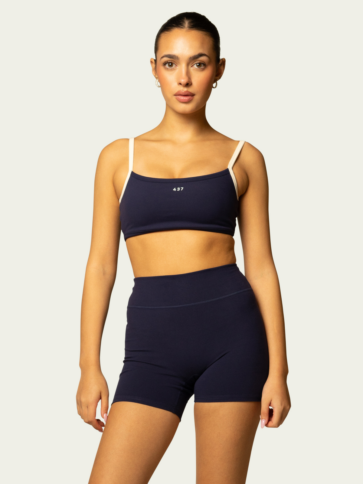 The Micro Bra / Navy-Cream