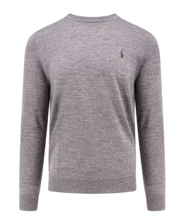Polo Ralph Lauren Grey Sweater with Ribbed Trim