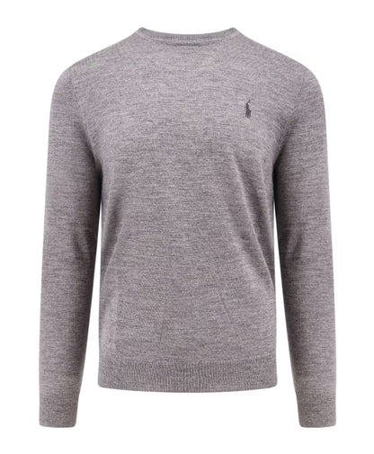 Polo Ralph Lauren Grey Sweater with Ribbed Trim
