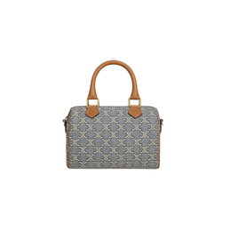 CELINE SMALL BOSTON IN TRIOMPHE JACQUARD AND CALFSKIN