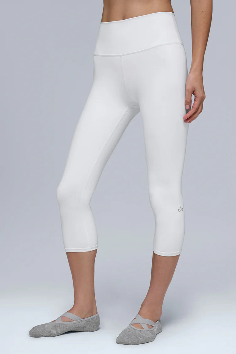 High-Waist Airbrush Capri