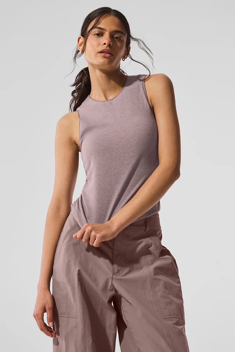 Ribbed En Pointe Tank