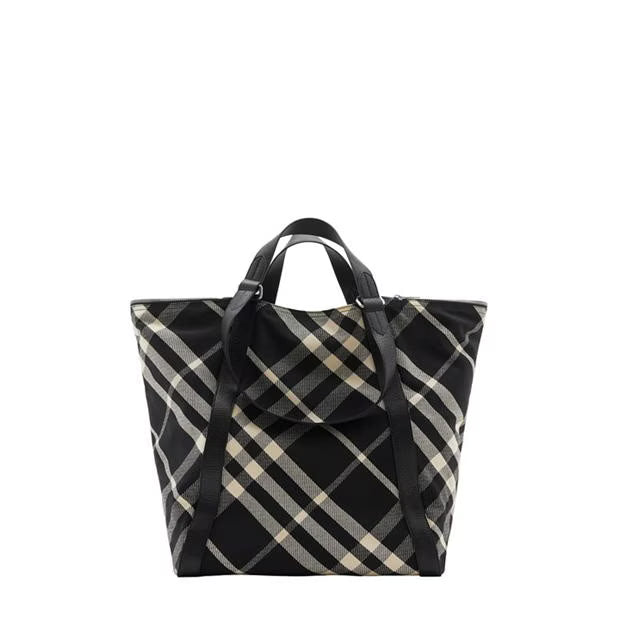 BURBERRY Large Check Tote Bag