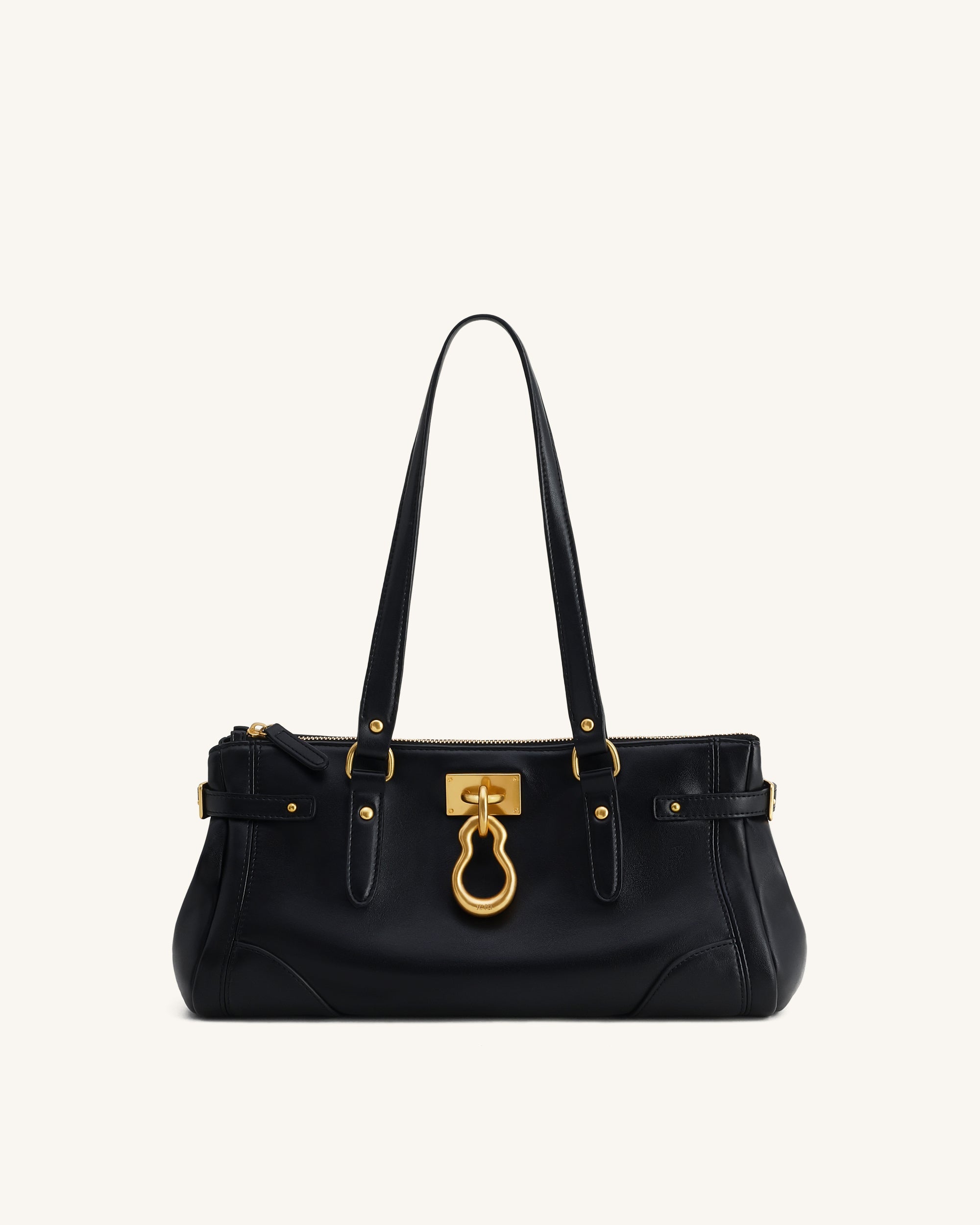 Yvette Elongated Tote Bag - Dark Brown
