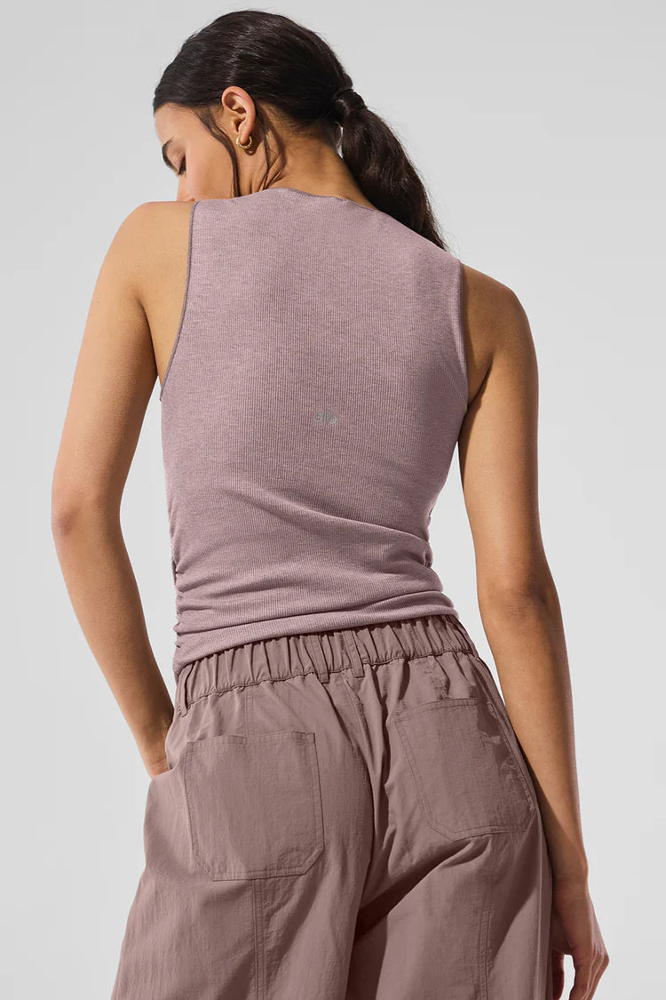 Ribbed En Pointe Tank
