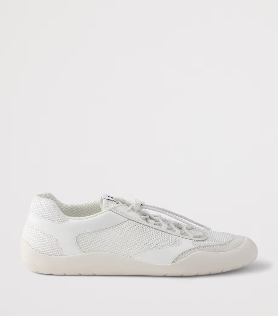 Patent Leather-Mesh Speedrock Sneakers