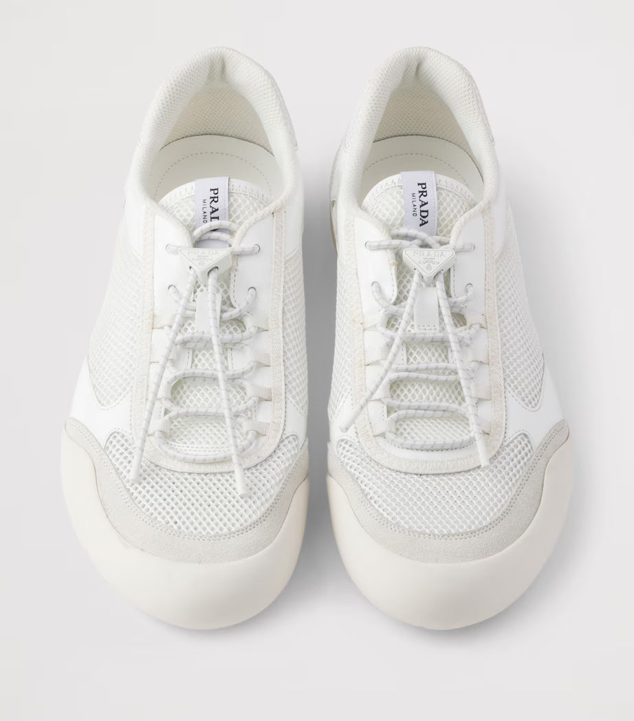 Patent Leather-Mesh Speedrock Sneakers