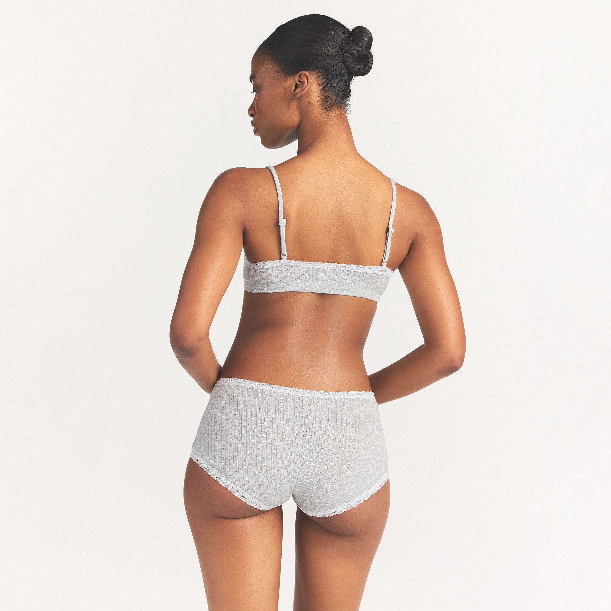 Lightweight Cotton Pointelle Lace Boy Short