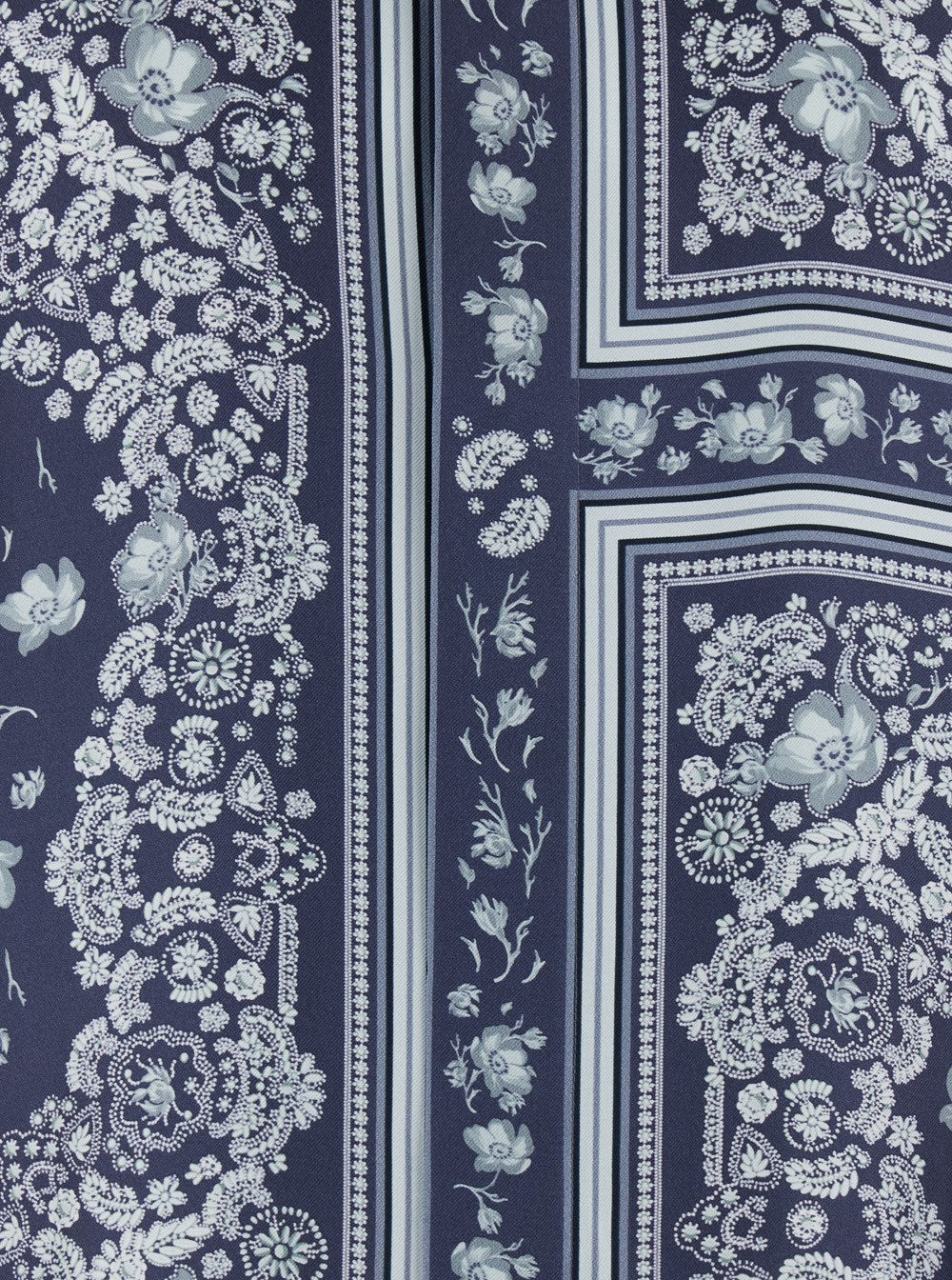 Fendi Blue Shirt With All-Over Bandana Print in Silk Man