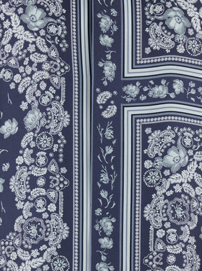 Fendi Blue Shirt With All-Over Bandana Print in Silk Man