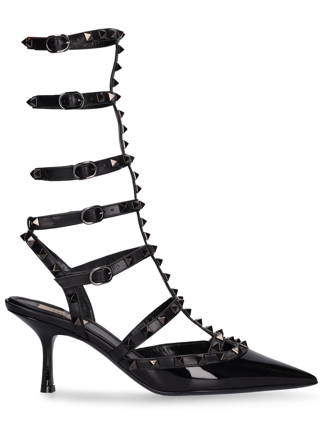 Valentino Garavani 70mm Rockstud patent leather pumps