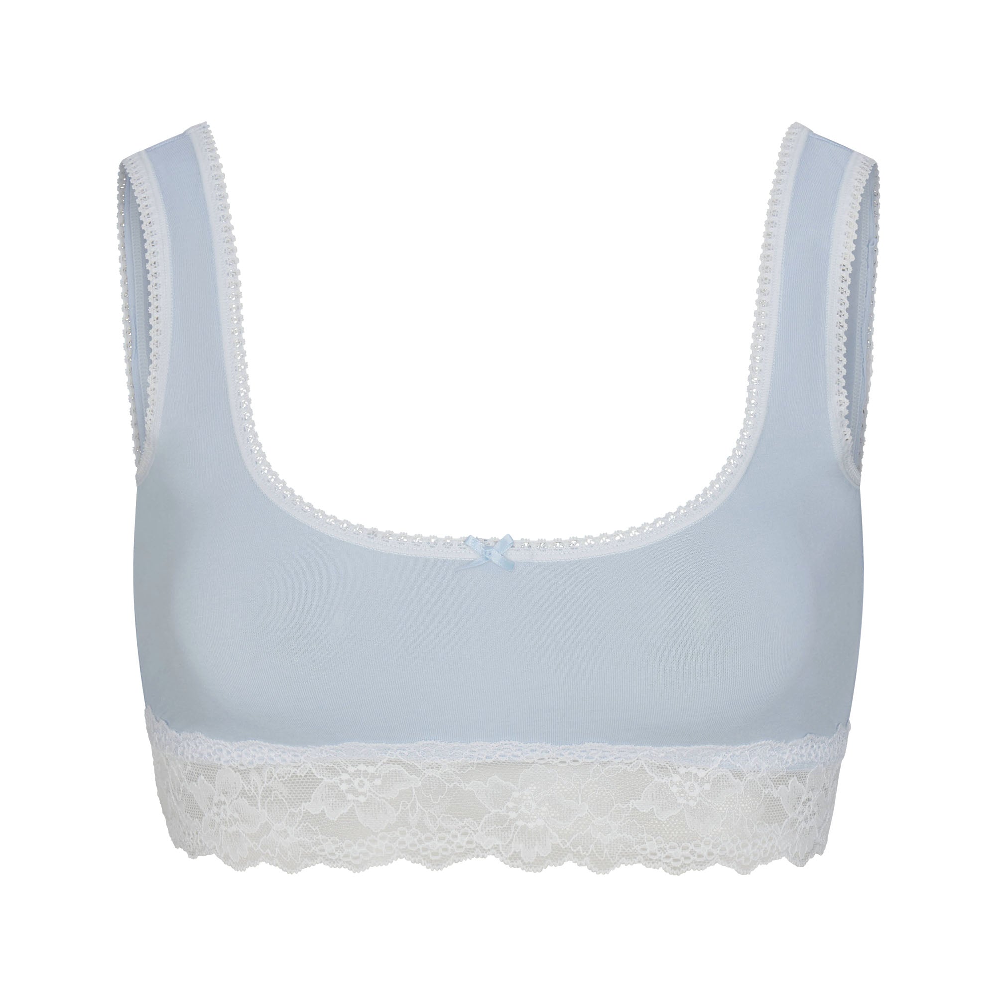 Lightweight Cotton Lace Scoop Bralette