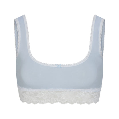 Lightweight Cotton Lace Scoop Bralette