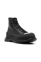 Alexander McQueen Black Lace-Up Leather Boots