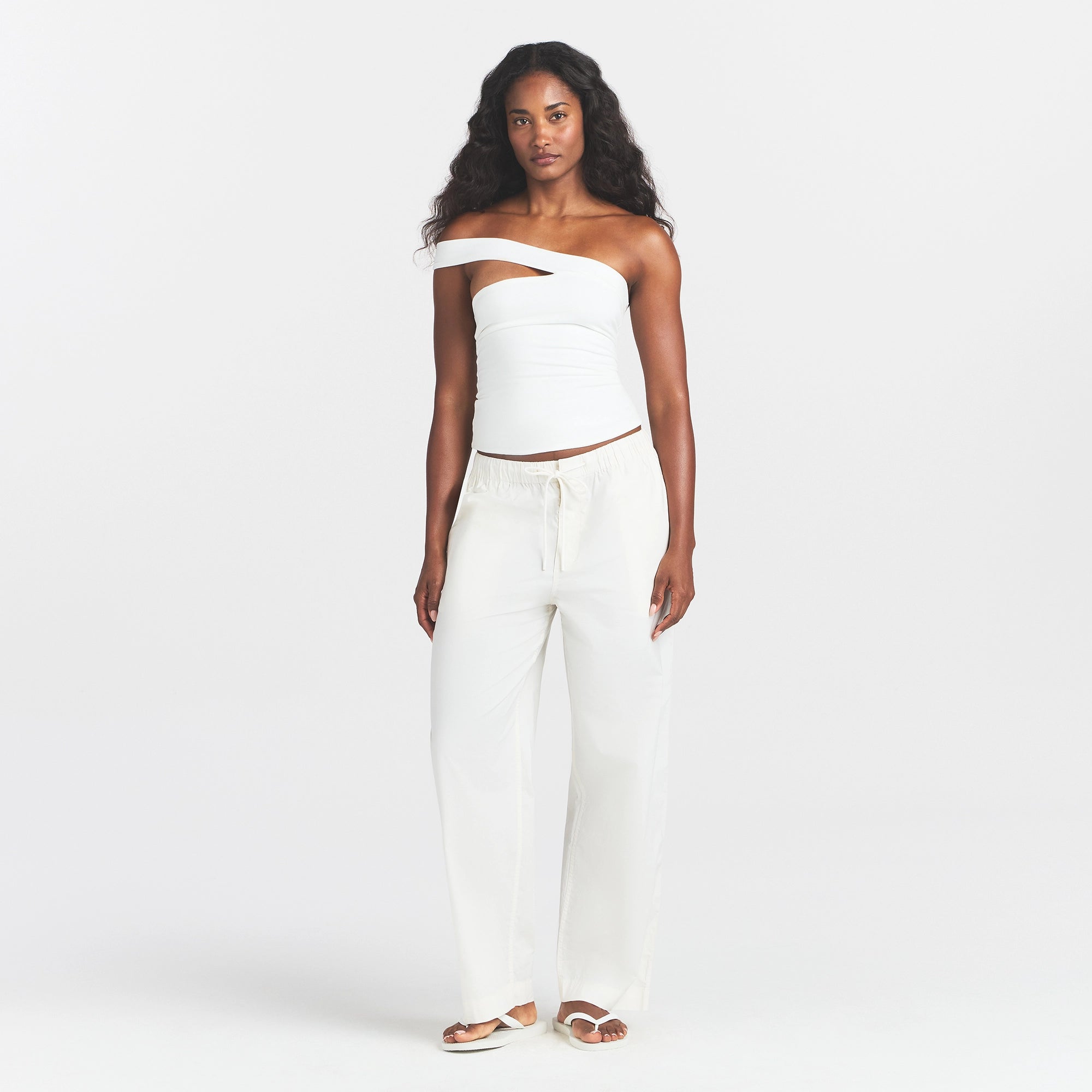 Cotton Jersey Asymmetrical Top