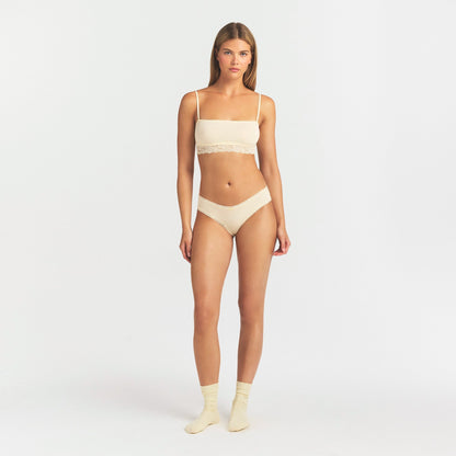 Lightweight Cotton Lace Brief