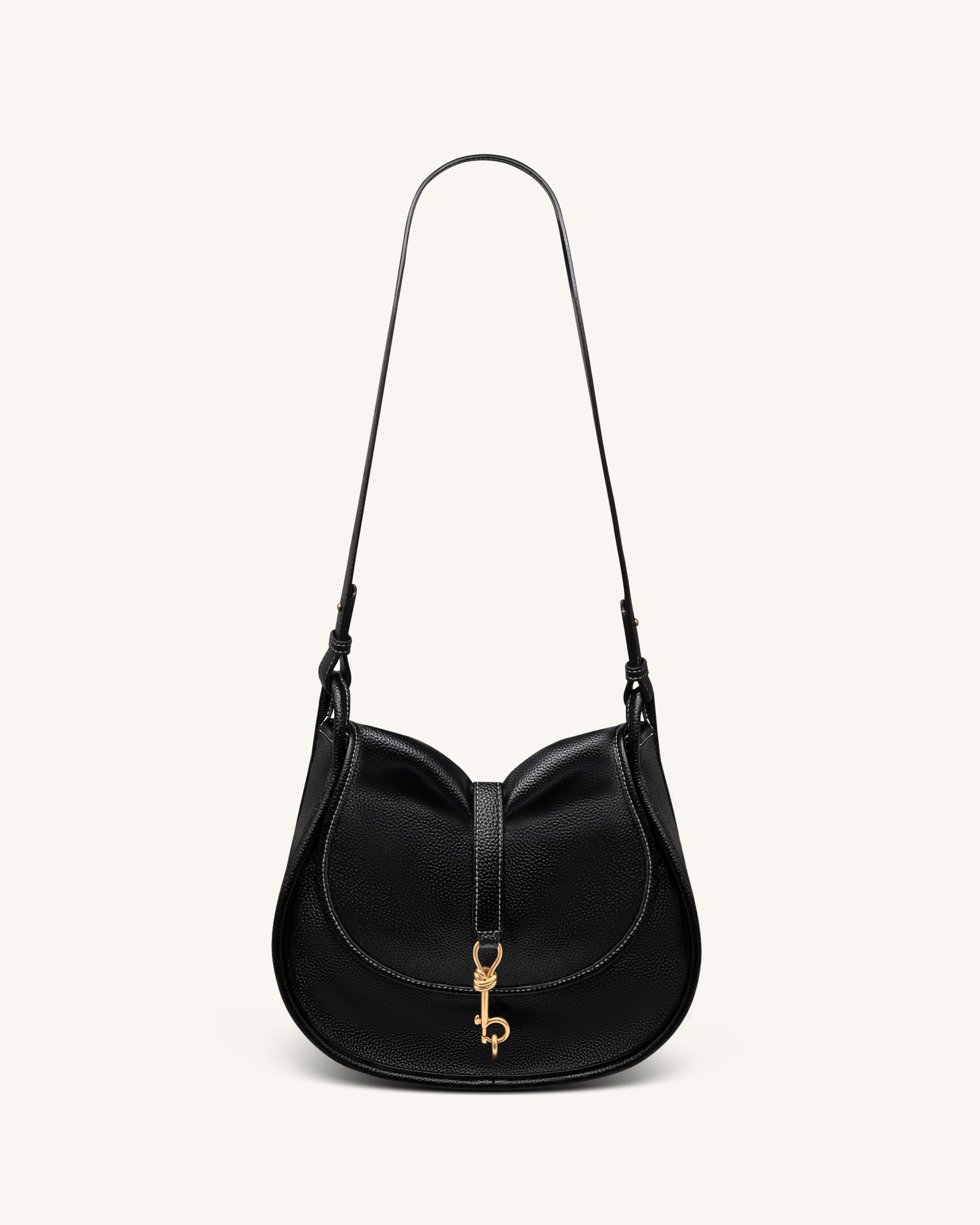 Arla Small Hobo Bag - Black Canvas