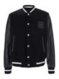 Givenchy Black Jacket with 4G Motif on Front in Wool and Tech Fabric Blend Man