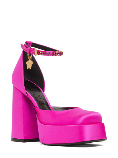 Versace Versace 110mm Platform satin & viscose pumps - Size: UK 2 Heels | Shop From The Mirage