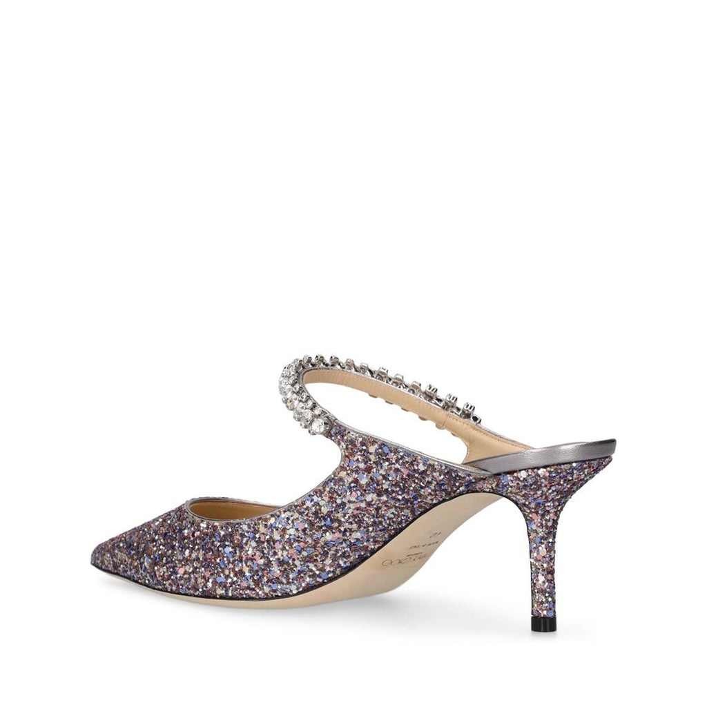Jimmy Choo Jimmy Choo 65mm Bing glittered fabric mules - Size: UK 5 Heels | Shop From The Mirage