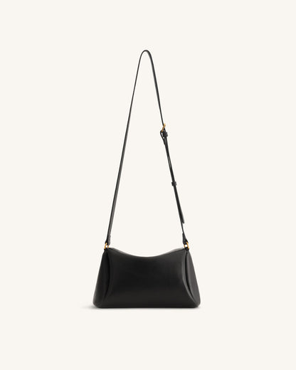 Greta Twist-Lock Crossbody Bag - Brown