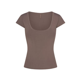Refined Knit Scoop Neck Top