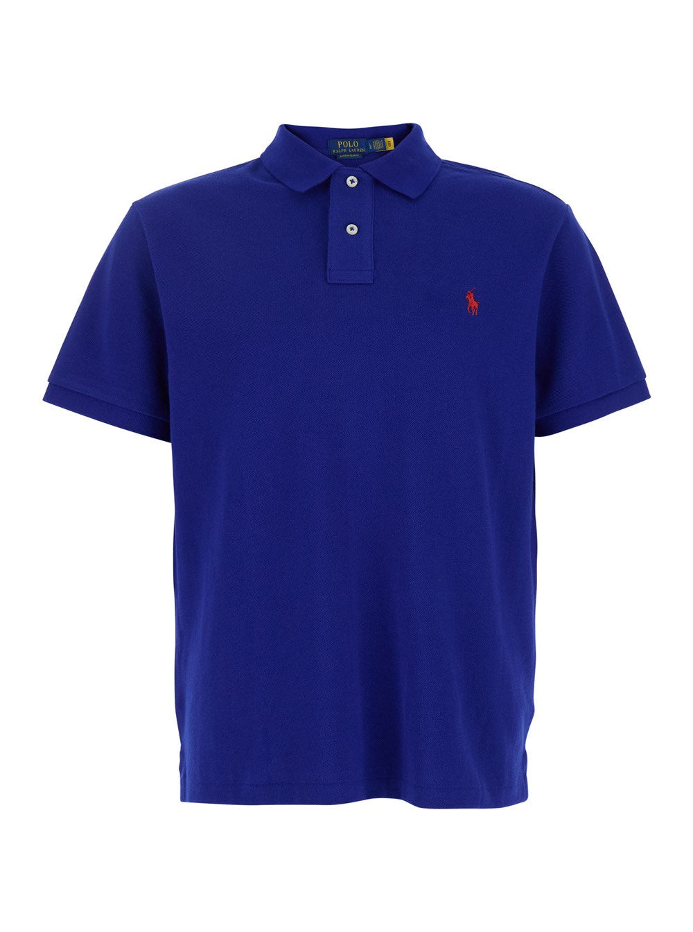 Polo ralph lauren "Regular Fit" Blue Polo Shirt with Pony Detail on the Front in Cotton Piquet Man