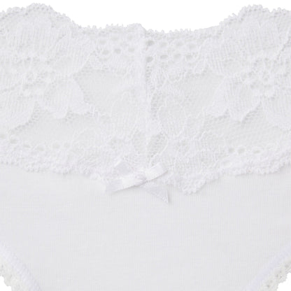 Lightweight Cotton Wide Lace Thong