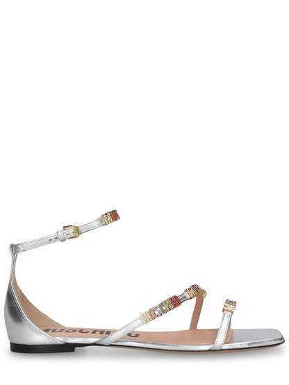 Moschino Moschino 10mm Leather flat sandals - Size: UK 3 Sandals | Shop From The Mirage