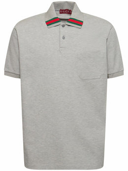 GUCCI Stretch Cotton Piquet Polo Shirt