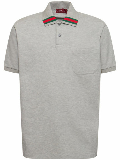 GUCCI Stretch Cotton Piquet Polo Shirt