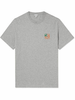 LOEWE - Slim-Fit Logo-Embroidered Cotton