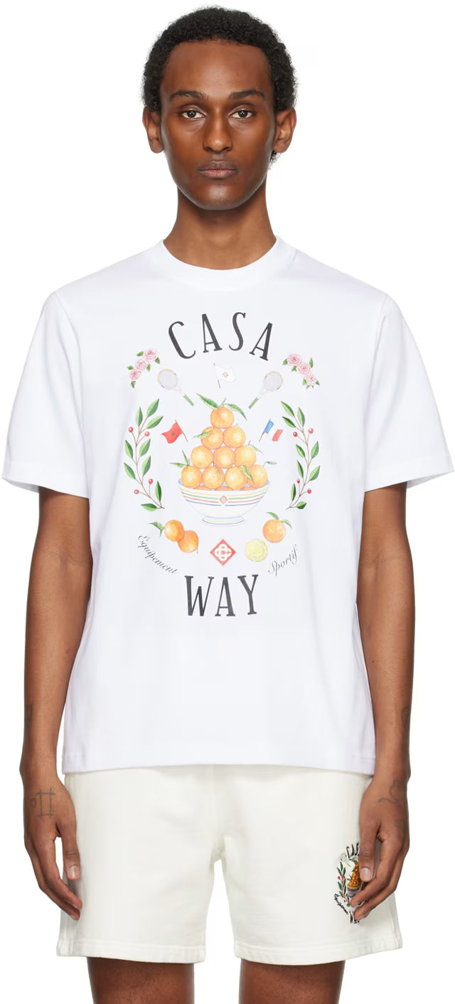 Exclusive White 'Casa Way' T-Shirt.