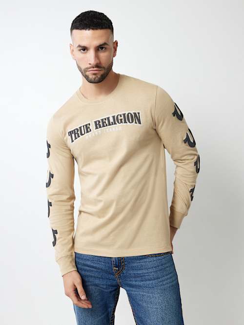 REPEATED HORSESHOE LONG SLEEVE TEE