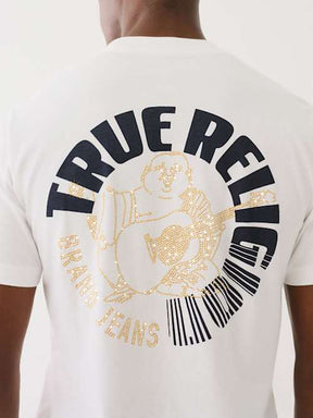 CRYSTAL BUDDHA LOGO CREW TEE